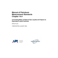 API MPMS Chapter 14.4:2025